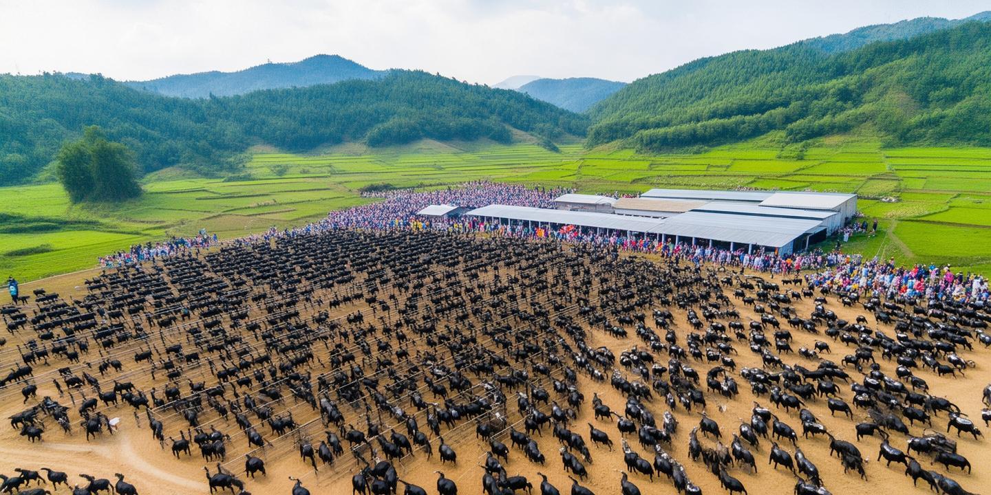 麻山镇富硒黑山羊养殖基地盛大投产,年出栏量突破10万头,助力乡村振兴