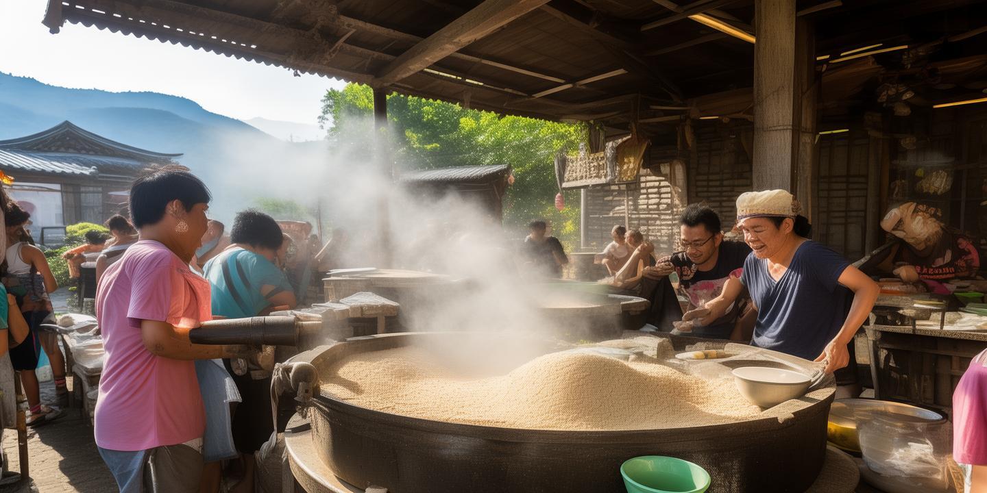 武功山脚下泉水豆腐坊爆火,游客蜂拥体验石磨豆浆,日接待超千人